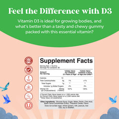 Natures Craft berries-flavored gummies closeup showcasing tasty chewable vitamin D