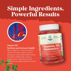 Natures Craft Vitamin D3 Gummies packaging with clear dosage and ingredients.