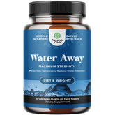 Natures Craft Water Away bottle front view for bloating relief and daily use.