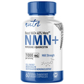 Nature's Fusions NMN supplement bottle with 60 capsules for NAD+ support