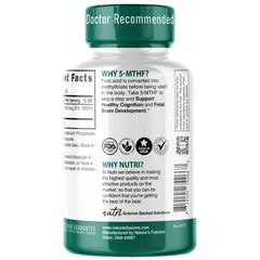 Nature's Fusions Nutri 5-MTHF bottle front view on shelf