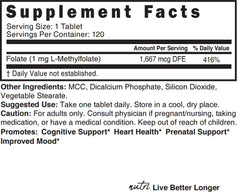 Nature's Fusions Nutri 5-MTHF packaging on shelf for easy daily use.