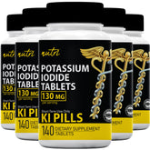 Nature's Fusions potassium iodide tablets pack of 5 bottle for emergency supply