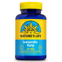 Nature's Life Icelandic Kelp bottle front for thyroid support