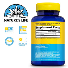 Nature's Life Icelandic Kelp tablets close-up highlighting daily mineral intake
