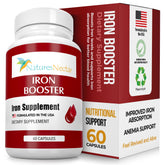 Nature's Nectar Blood Builder capsules closeup for steady iron support