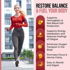 Nature's Nectar Blood Builder capsules with a glass of water for daily intake