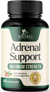 Nature's Nutrition Adrenal Cortex Complex bottle ready for daily energy support.