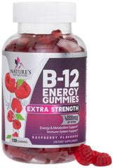 Nature's Nutrition B12 Energy Gummies bottle with 4500 mcg for daily energy support