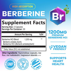 Closeup of Berberine HCL capsules highlights high absorption and convenient daily use