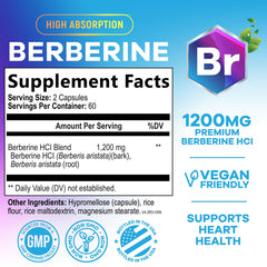 Nature's Nutrition Berberine HCL capsules close-up, veggie capsules for daily use.