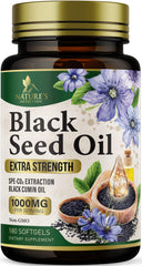 Nature's Nutrition black seed oil softgels bottle for daily wellness