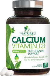 Nature's Nutrition calcium 1200 mg with D3 bottle highlighting bone support