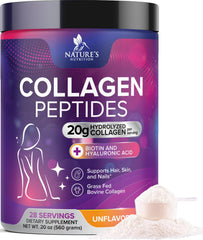 Nature's Nutrition Collagen Peptides bottle on kitchen counter for daily protein support