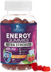 Nature's Nutrition Energy Gummies berry bottle for daily energy