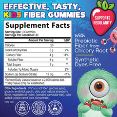 Close-up of Nature's Nutrition Kids fiber gummies strawberry chews