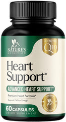 Nature's Nutrition Heart Support bottle-front showing branding and capsules for daily heart wellness