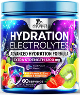 Nature's Nutrition Hydration Electrolyte Powder tub for daily hydration support.