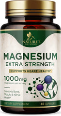 Nature's Nutrition magnesium citrate 1000 mg bottle for daily mineral support.