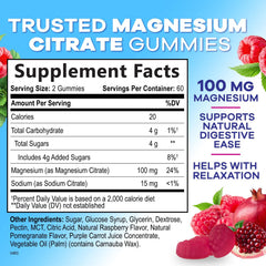 Nature's Nutrition magnesium citrate gummies pour demonstrates easy, on-the-go daily wellness for adults and kids