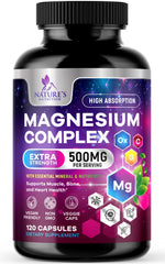Nature's Nutrition Magnesium Complex bottle with capsules for daily wellness.