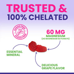Nature's Nutrition Magnesium Glycinate Gummies bottle side view