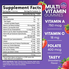 Closeup of Nature's Nutrition gummies, berry flavor and chewy texture.
