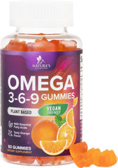 Gomitas Nature's Nutrition Omega 3 6 9 en envase, ideal para consumo diario.