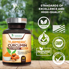 Nature's Nutrition Organic turmeric root conveys natural color and potency.