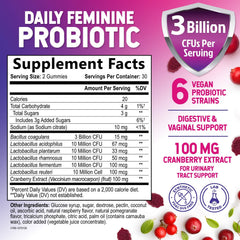 Nature's Nutrition Probiotics for Women cranberry-gummies-02 highlight immune support and vaginal health in tasty chewables.