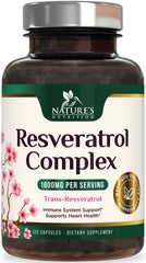 Nature's Nutrition Resveratrol bottle front for antioxidant support