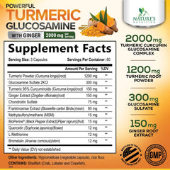 Nature's Nutrition capsules close-up highlighting potent turmeric blend for mobility.