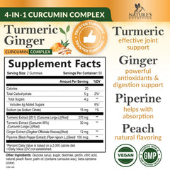 Close-up of Nature's Nutrition peach gummies for a tasty daily routine.