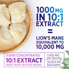 Nature's Nutrition Lions Mane capsules with label emphasizing immune health support.