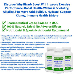 Nature's Path Nutraceuticals Sodium Bicarbonate 650mg capsules closeup highlighting capsules