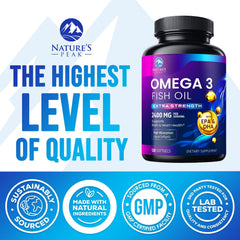 Nature's Peak Omega-3: cápsulas de liberación suave para mayor comodidad.