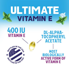 Nature's Peak Vitamin E label shows non-GMO and gluten-free claims