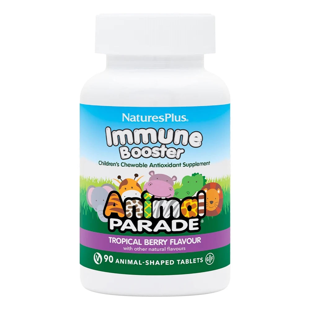 Natures Plus Animal Parade immune booster tropical berry tablets support daily wellness