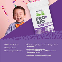 Nature's Plus GI Natural Probiotic Kids chewables in Mixed Berry flavor for daily immune-friendly support