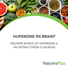 Nature's Plus Huperzine Rx-Brain tablets close-up suggesting everyday cognitive support possible