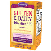 Nature's Secret gluten and dairy digestive aid bottle for meal-time use