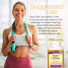 Nature's Secret Super Cleanse bottle shown with easy dosing cap.