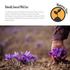 Natures-Star Lavender oil in an amber bottle protecting potency from UV.