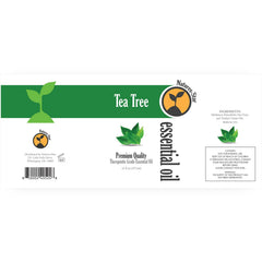 Closeup of Natures-Star tea tree oil bottle highlighting pure aroma diffusion.