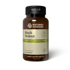 Nature's Sunshine Black Walnut bottle front showing trusted herbal supplement.