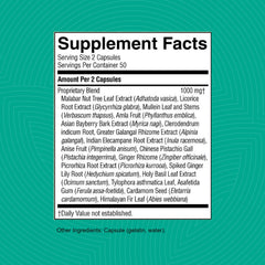 Bronchial Formula capsules arranged for daily use and respiratory support.
