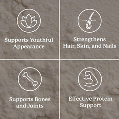 Nature's Sunshine collagen powder packaging on shelf.