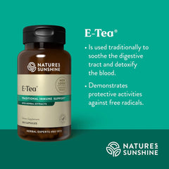 Nature's Sunshine E-Tea Capsules close-up of the soft capsules.