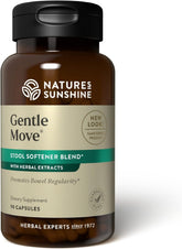 Nature's Sunshine Gentle Move bottle, convenient daily capsules for digestive support