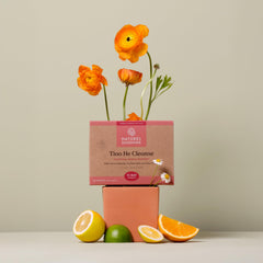 Nature's Sunshine Tiao He capsules close-up for convenient cleansing.
